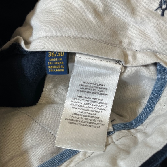 Polo Ralph Lauren Embroidered Allover Bulldog Skull Slim Chino Pants - Men's 36 - Picture 6 of 12